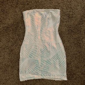 Tiger Mist White Sequin Dress